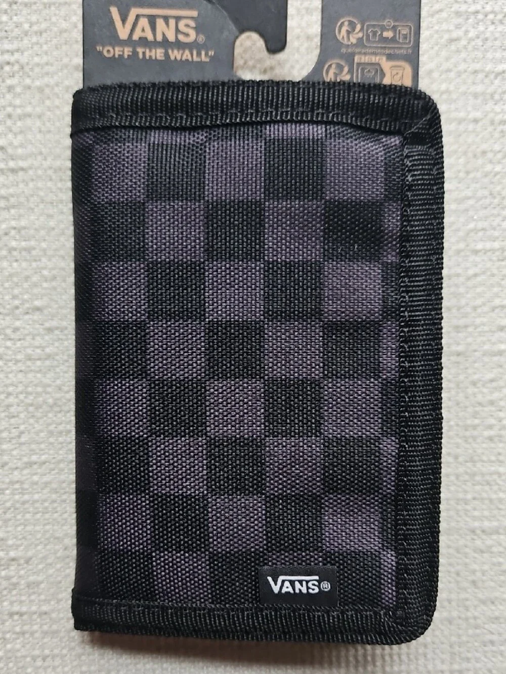 VANS BLACK CHECKERBOARD WALLET